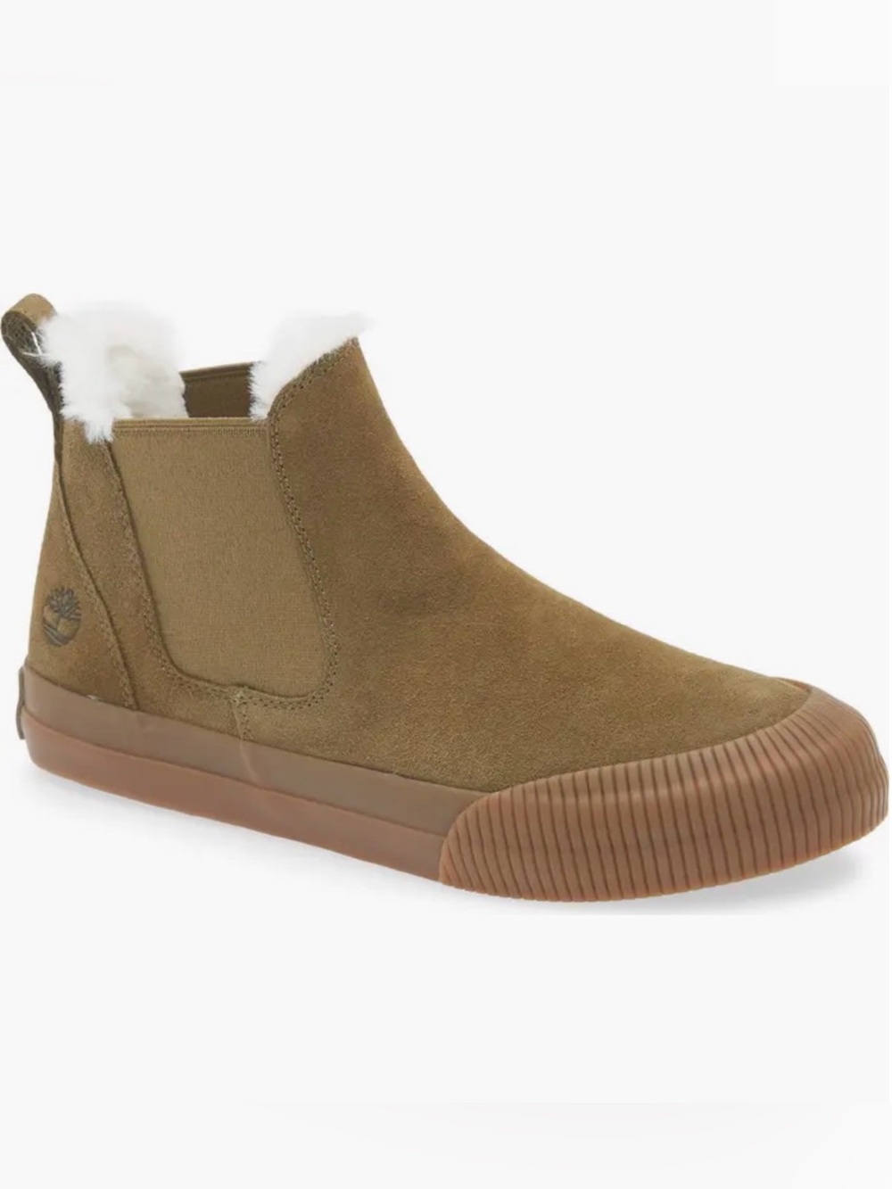 Timberland Skyla Bay 2.0 Mid Warm Lined Sneaker in Olive Suede